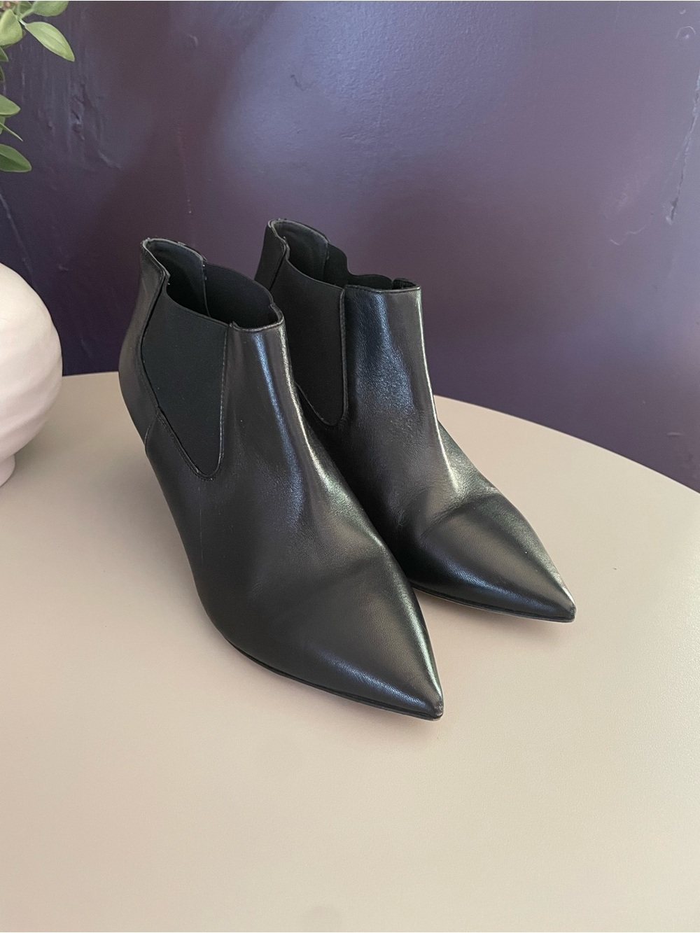 Women’s Black Pointed Toe Ankle Boots Bellofatto